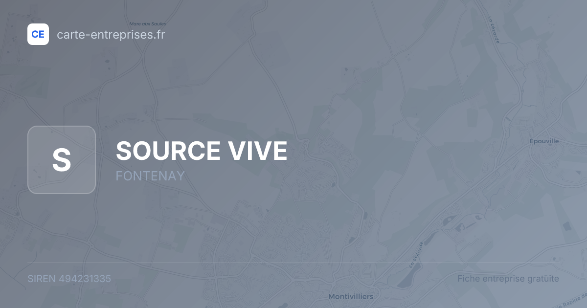 SOURCE VIVE — 494231335 — fiche entreprise