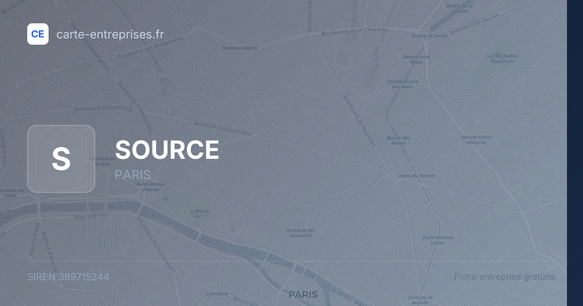 SOURCE — 389715244 — fiche entreprise