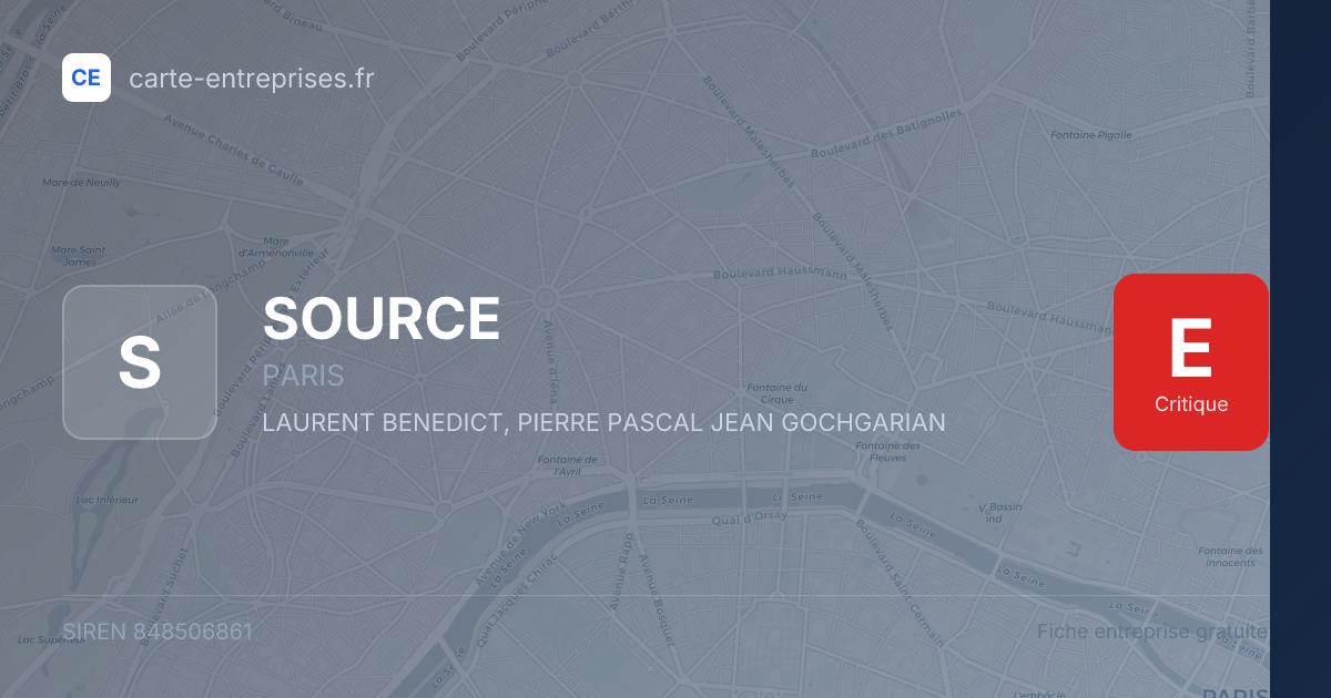 SOURCE — 848506861 — fiche entreprise