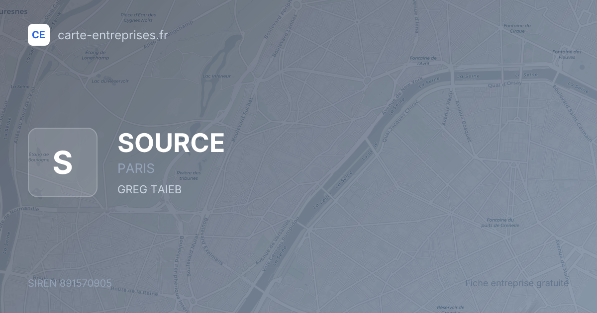 SOURCE — 891570905 — fiche entreprise