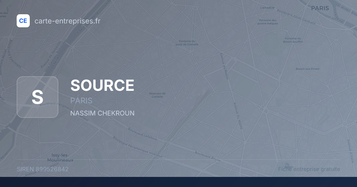 SOURCE — 899526842 — fiche entreprise