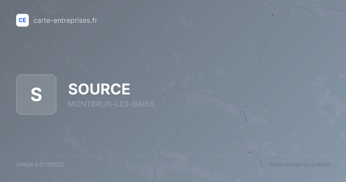SOURCE — 941785552 — fiche entreprise