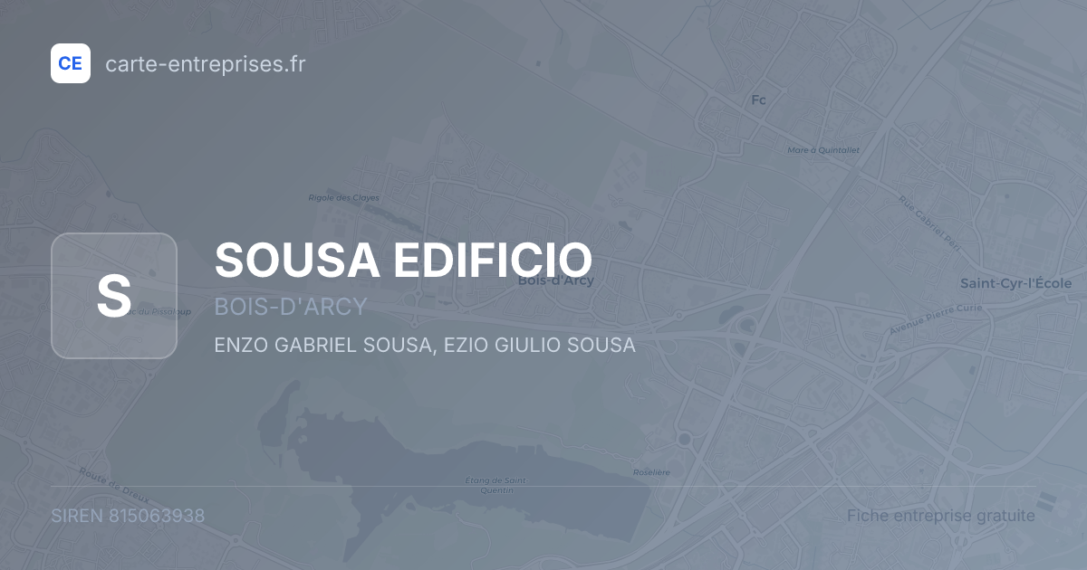 SOUSA EDIFICIO — 815063938 — fiche entreprise