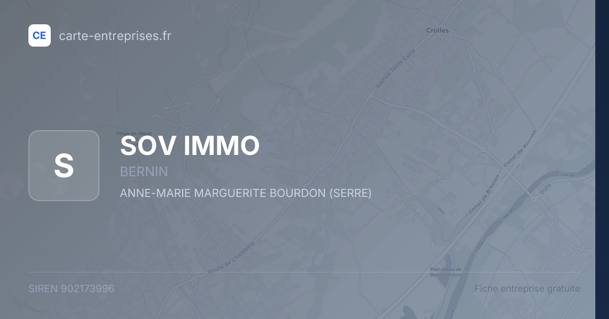 SOV IMMO — 902173996 — fiche entreprise