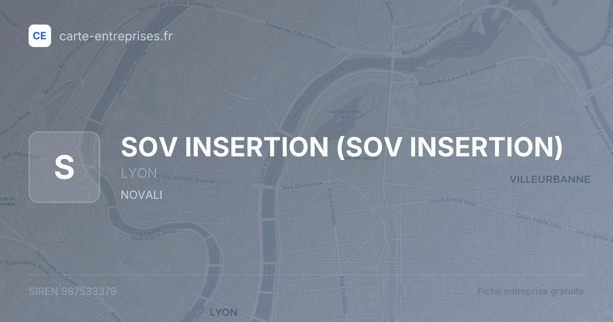 SOV INSERTION — 987533379 — fiche entreprise