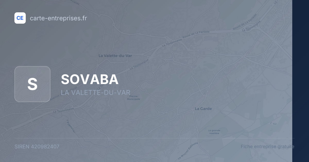 SOVABA — 420982407 — fiche entreprise