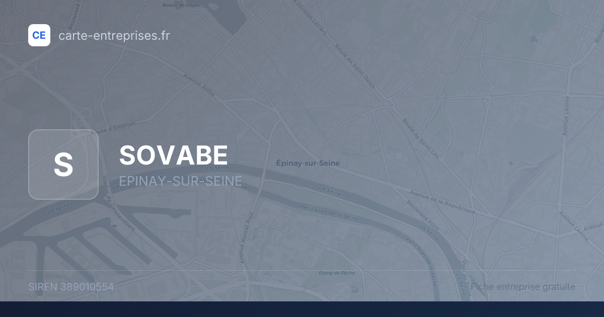 SOVABE — 389010554 — fiche entreprise
