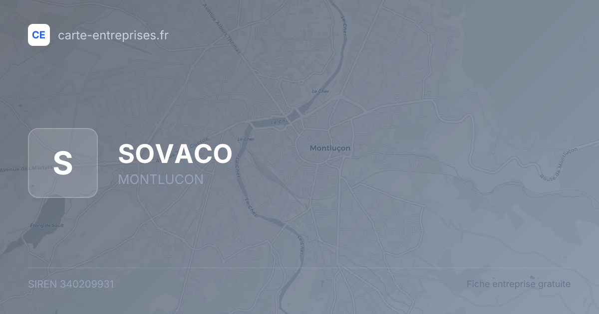 SOVACO — 340209931 — fiche entreprise