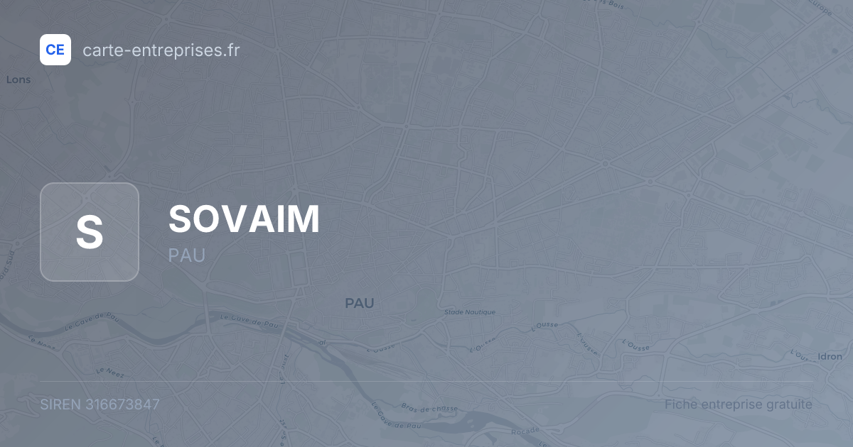 SOVAIM — 316673847 — fiche entreprise