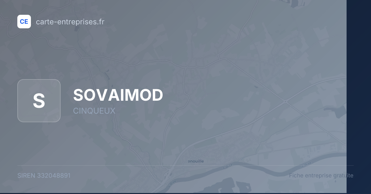 SOVAIMOD — 332048891 — fiche entreprise