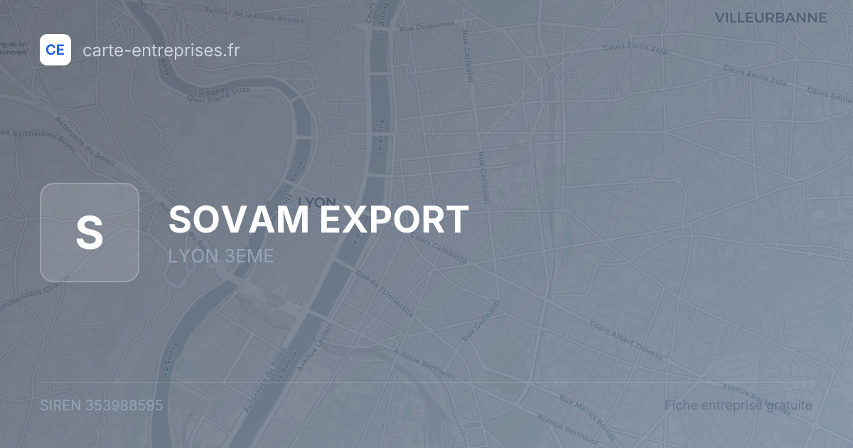SOVAM EXPORT — 353988595 — fiche entreprise