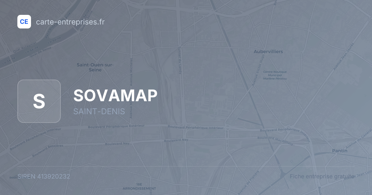 SOVAMAP — 413920232 — fiche entreprise