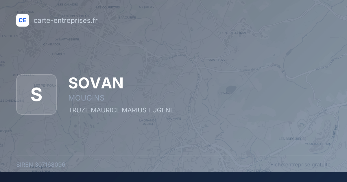 SOVAN — 307168096 — fiche entreprise
