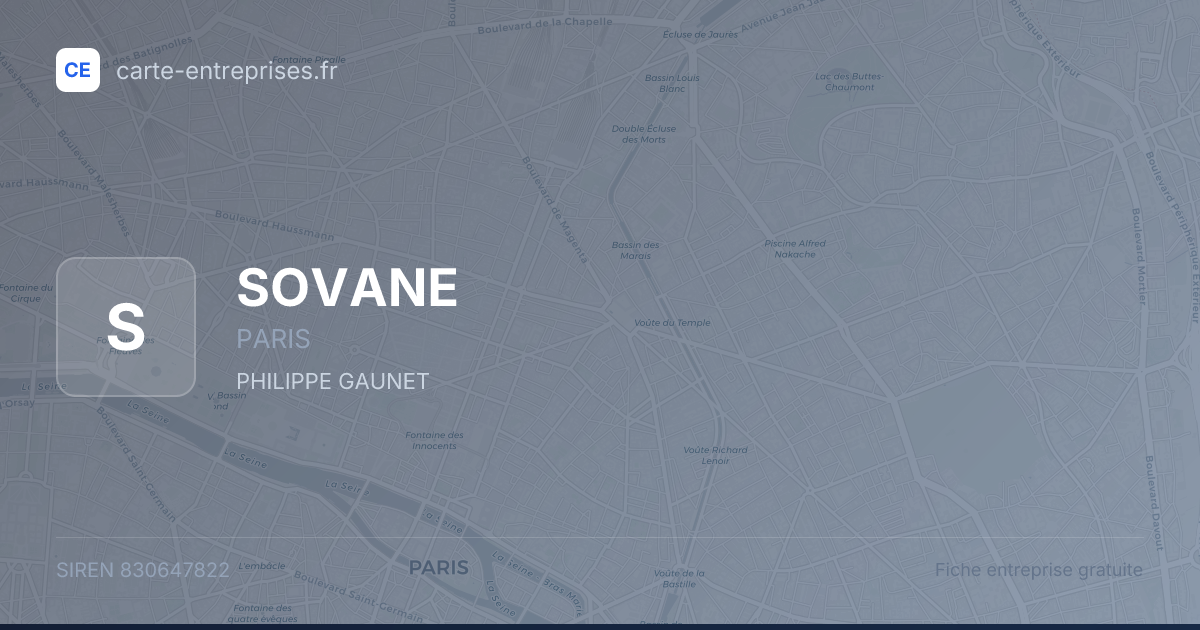 SOVANE — 830647822 — fiche entreprise