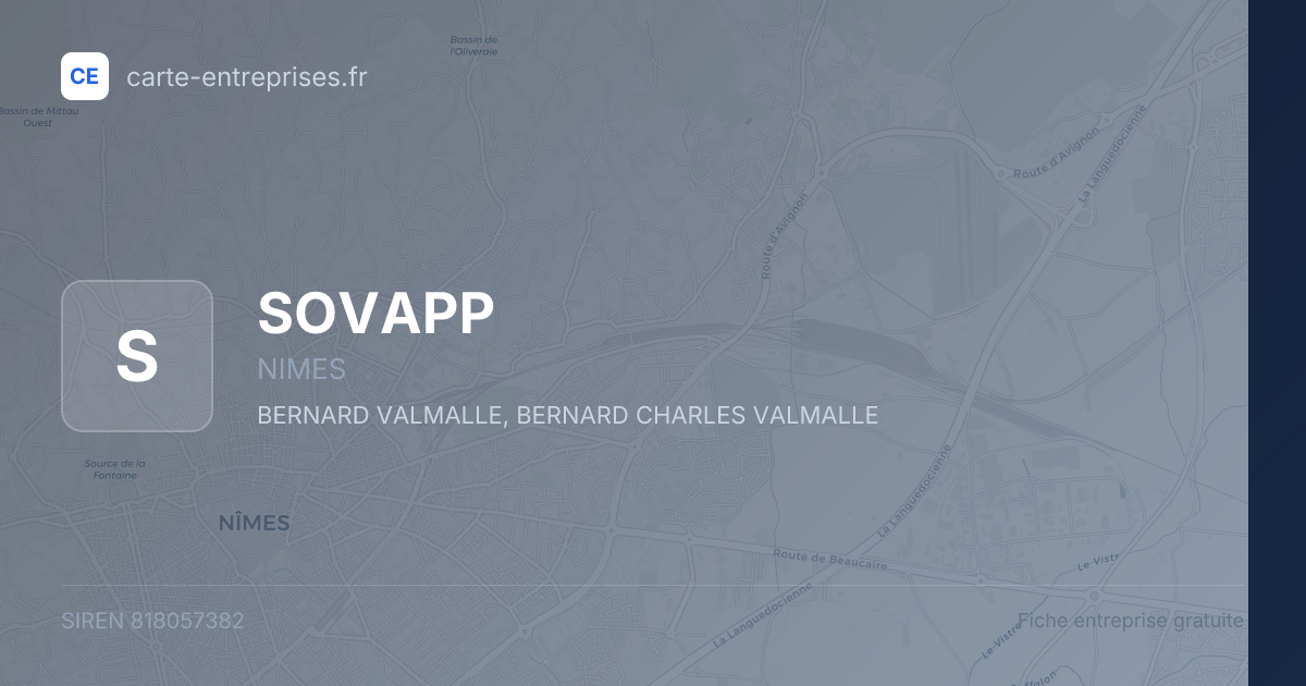 SOVAPP — 818057382 — fiche entreprise