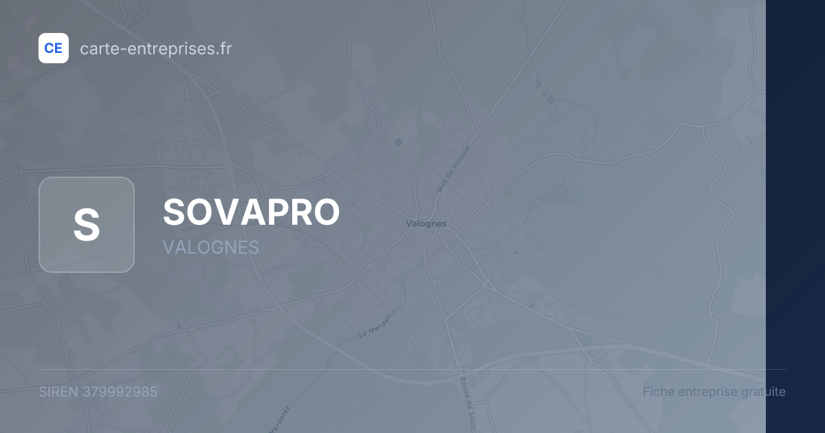 SOVAPRO — 379992985 — fiche entreprise