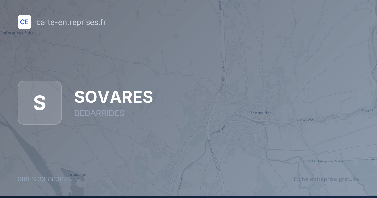 SOVARES — 331803676 — fiche entreprise
