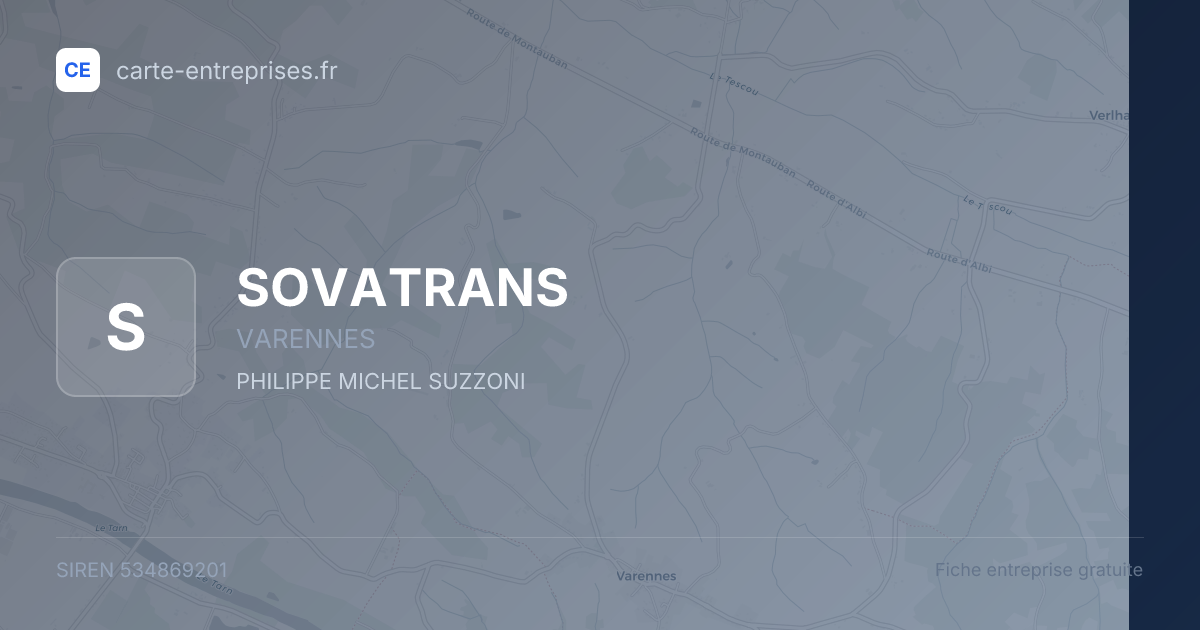 SOVATRANS — 534869201 — fiche entreprise