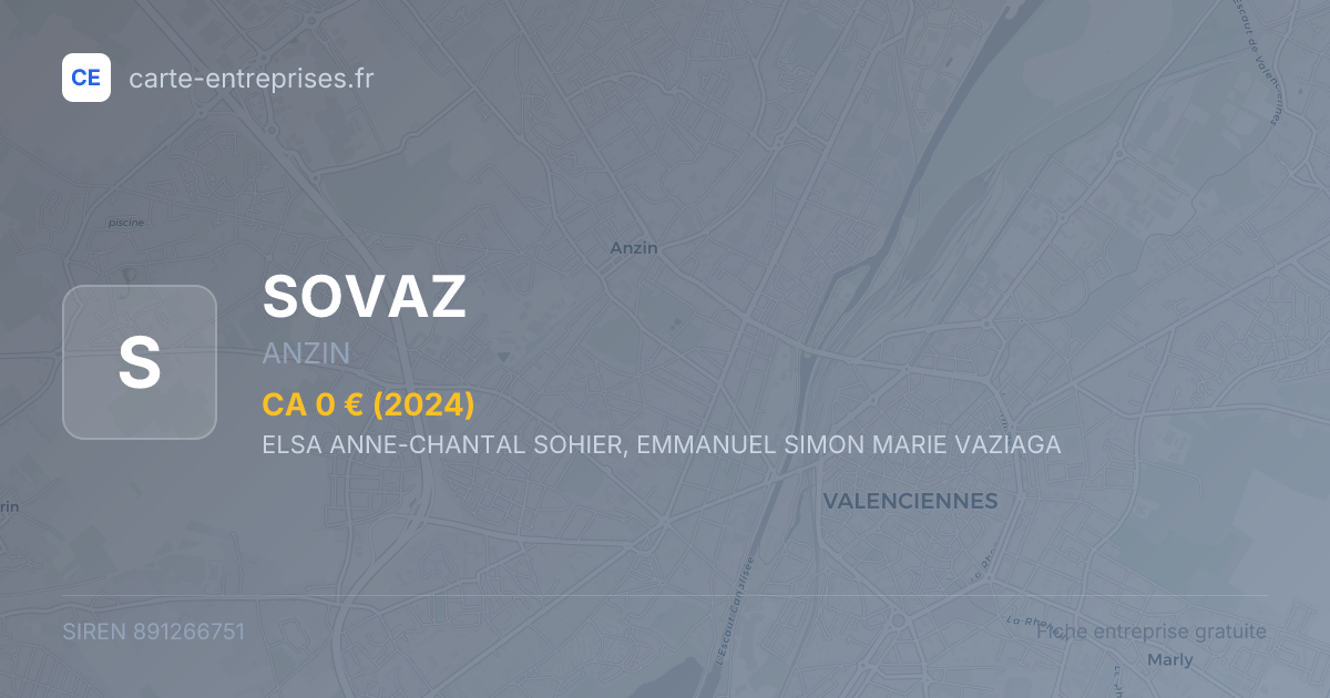 SOVAZ — 891266751 — fiche entreprise