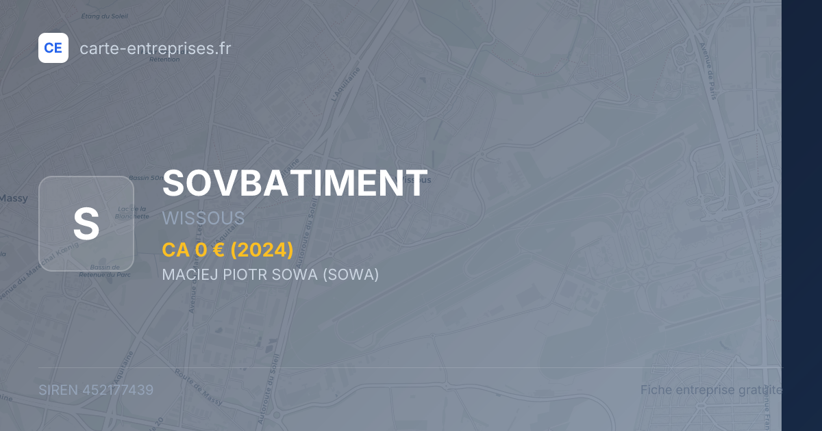 SOVBATIMENT — 452177439 — fiche entreprise