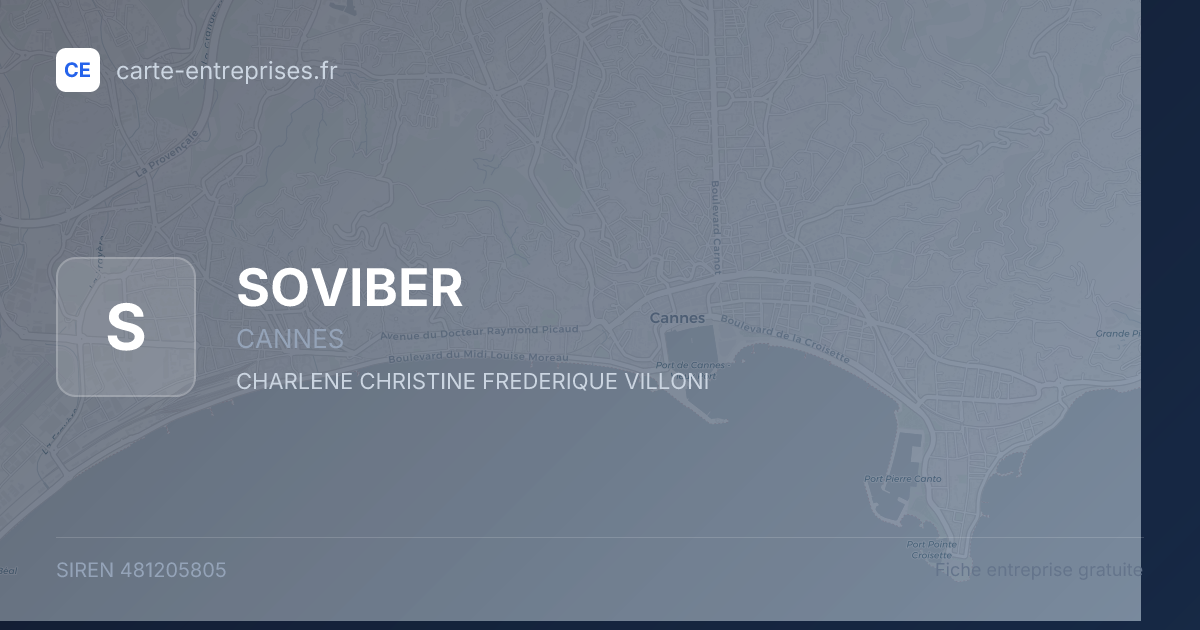 SOVIBER — 481205805 — fiche entreprise