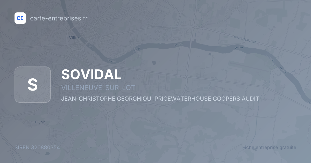 SOVIDAL — 320880354 — fiche entreprise