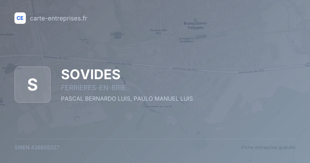 SOVIDES — 438655227 — fiche entreprise