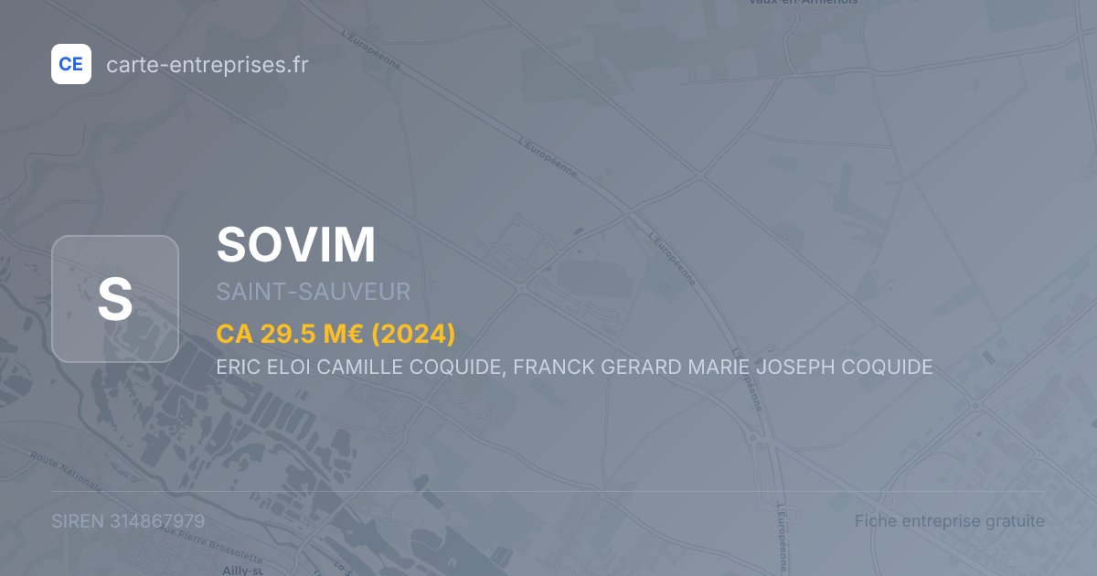 SOVIM — 314867979 — fiche entreprise