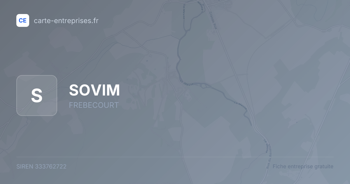 SOVIM — 333762722 — fiche entreprise