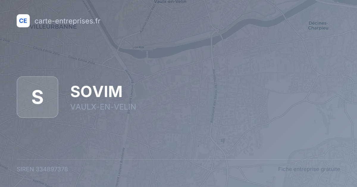 SOVIM — 334897378 — fiche entreprise