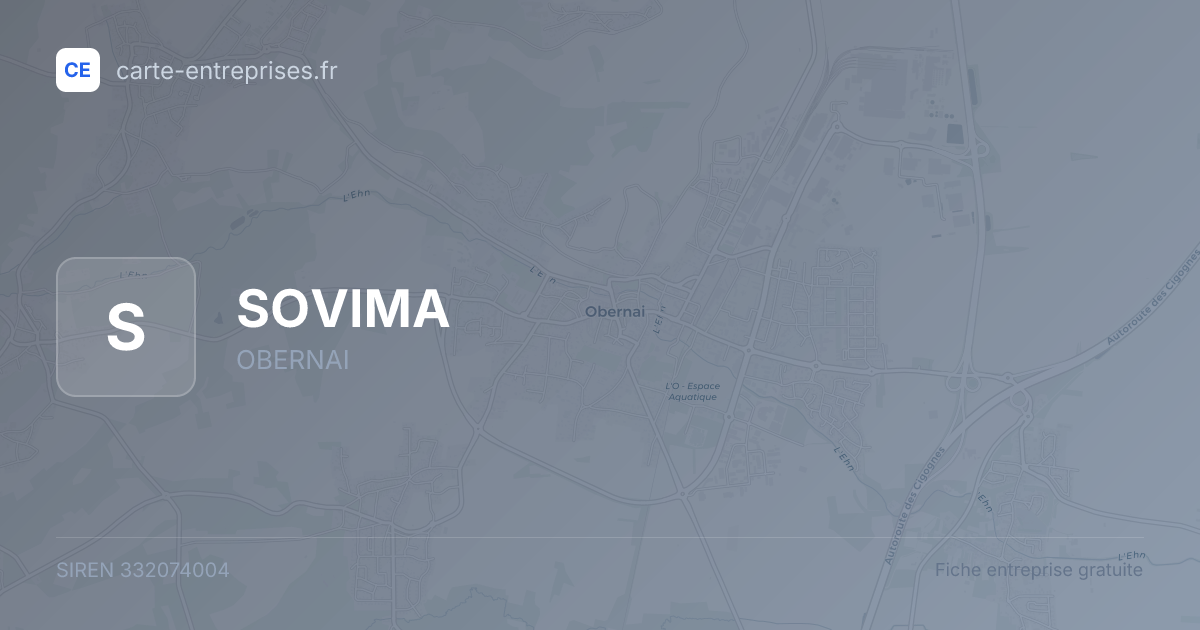 SOVIMA — 332074004 — fiche entreprise