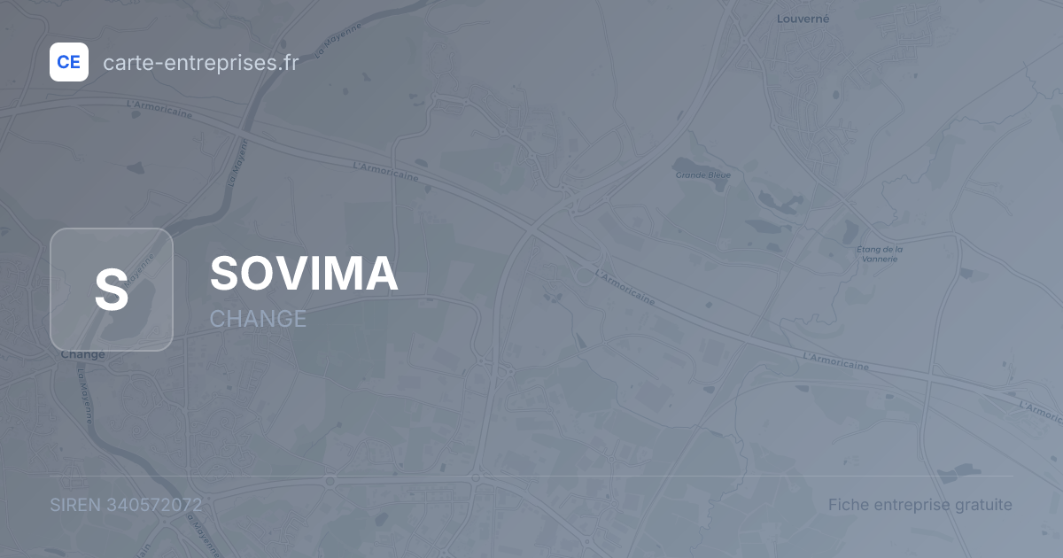 SOVIMA — 340572072 — fiche entreprise