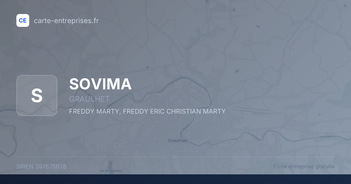 SOVIMA — 397675828 — fiche entreprise