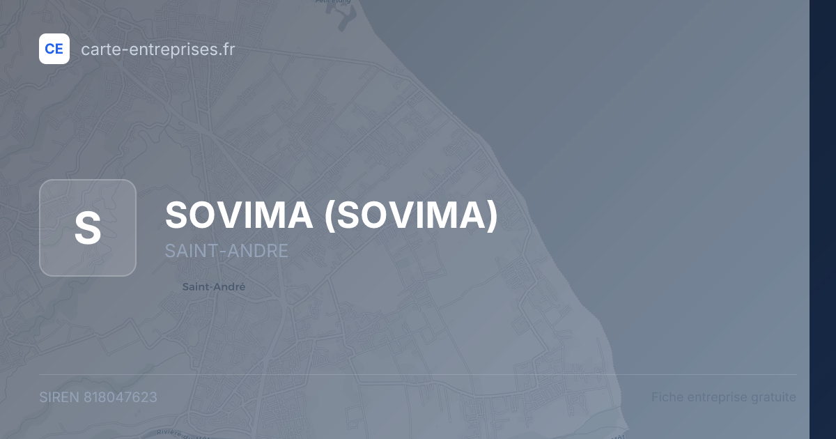 SOVIMA — 818047623 — fiche entreprise
