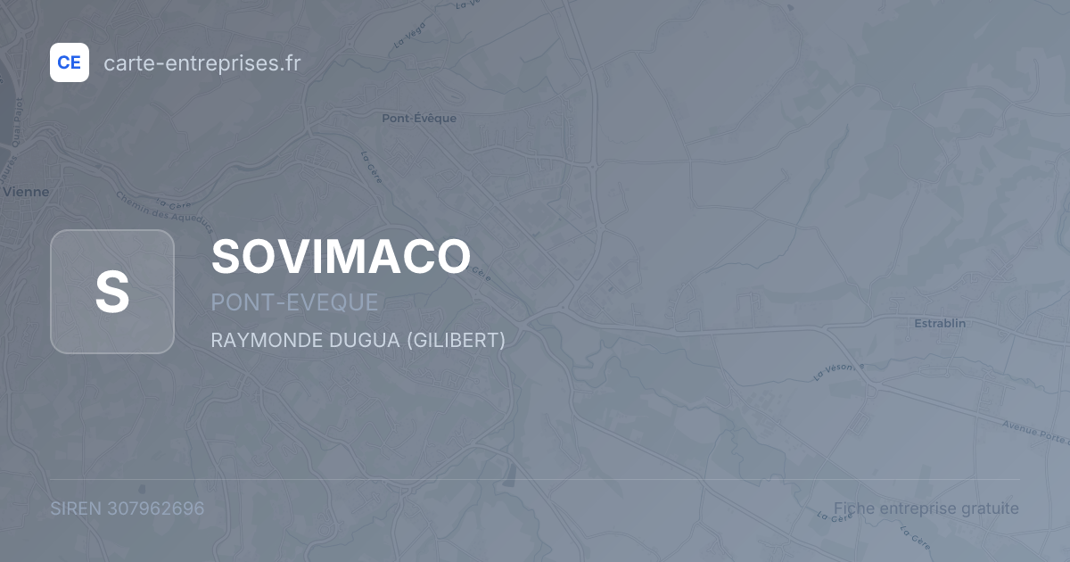 SOVIMACO — 307962696 — fiche entreprise