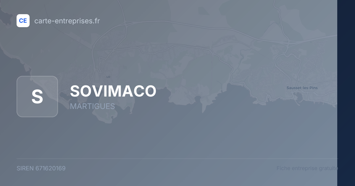 SOVIMACO — 671620169 — fiche entreprise