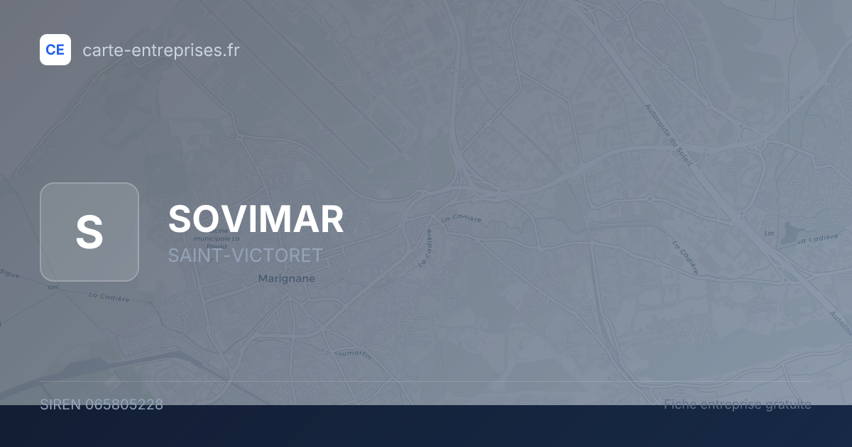 SOVIMAR — 065805228 — fiche entreprise