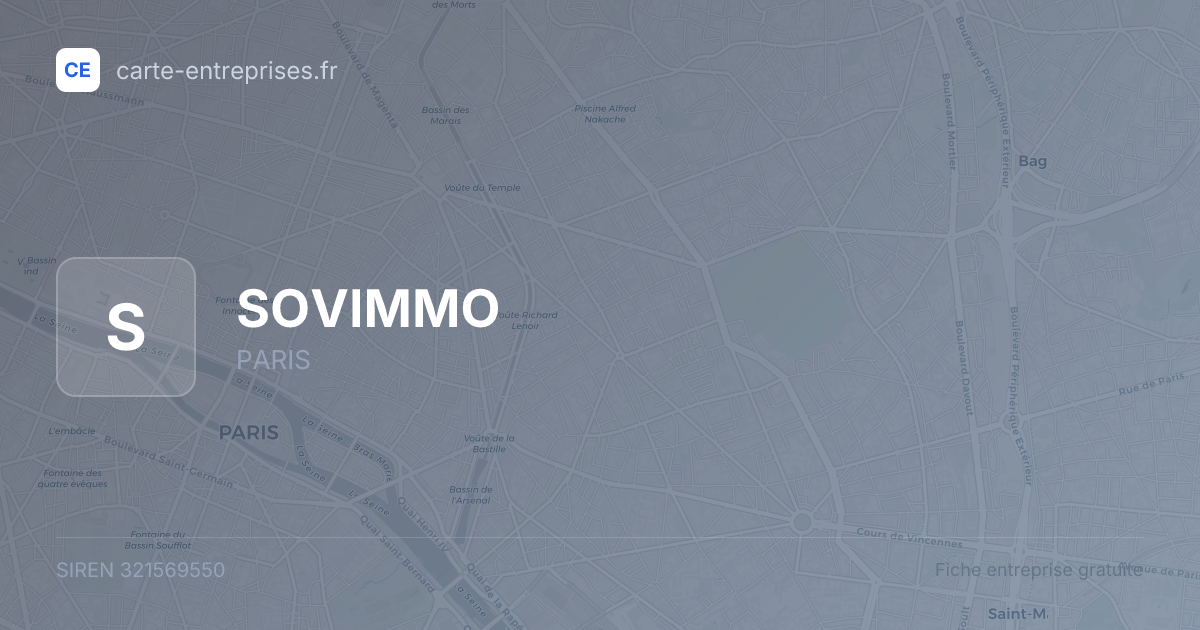 SOVIMMO — 321569550 — fiche entreprise