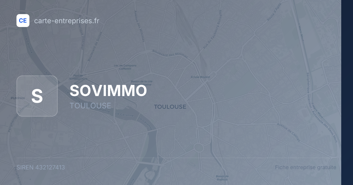 SOVIMMO — 432127413 — fiche entreprise
