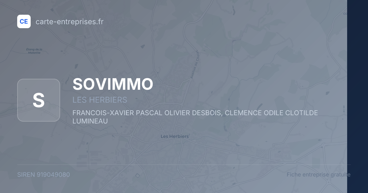 SOVIMMO — 919049080 — fiche entreprise