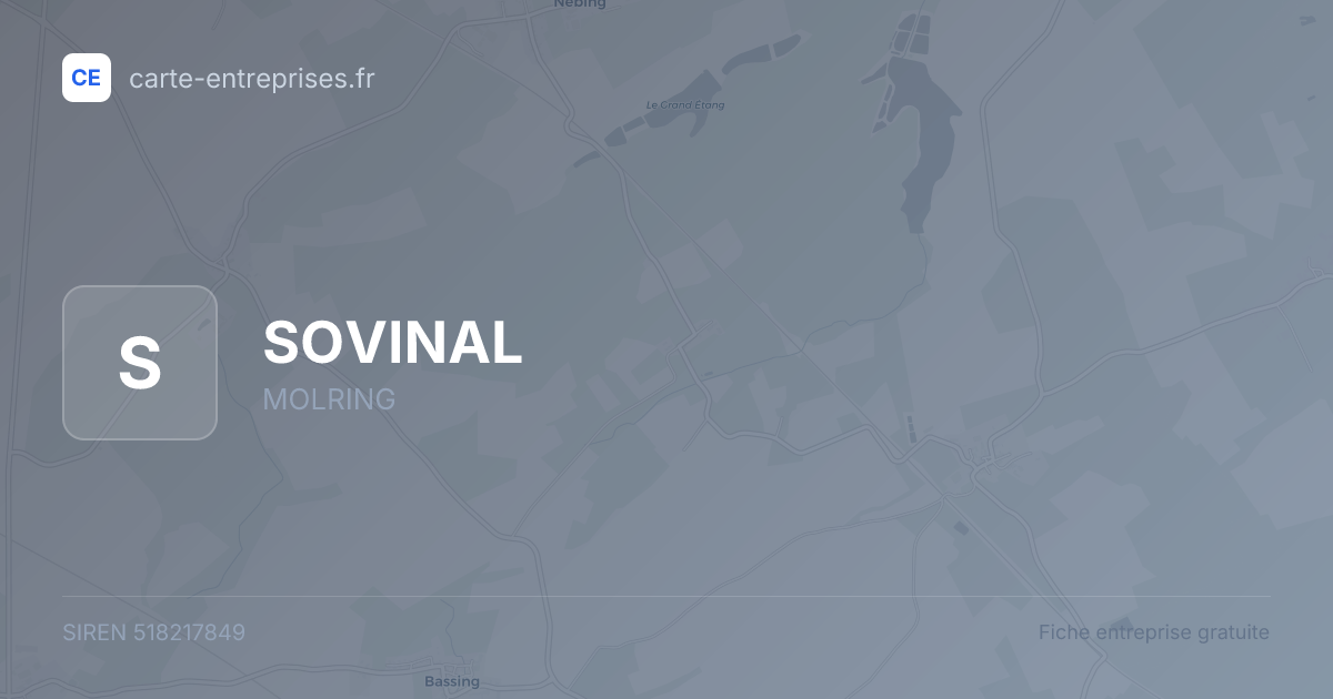SOVINAL — 518217849 — fiche entreprise