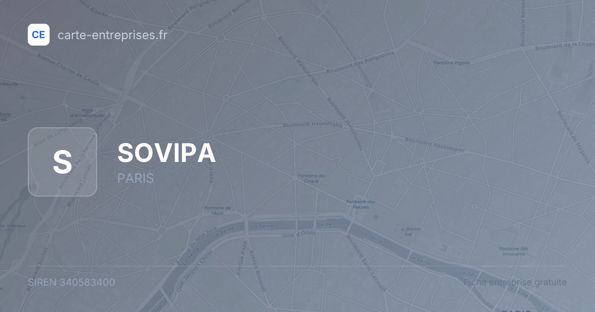 SOVIPA — 340583400 — fiche entreprise