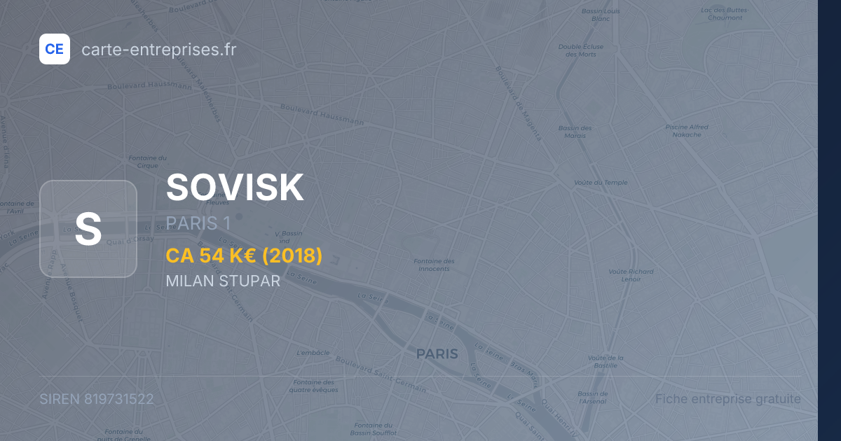 SOVISK — 819731522 — fiche entreprise