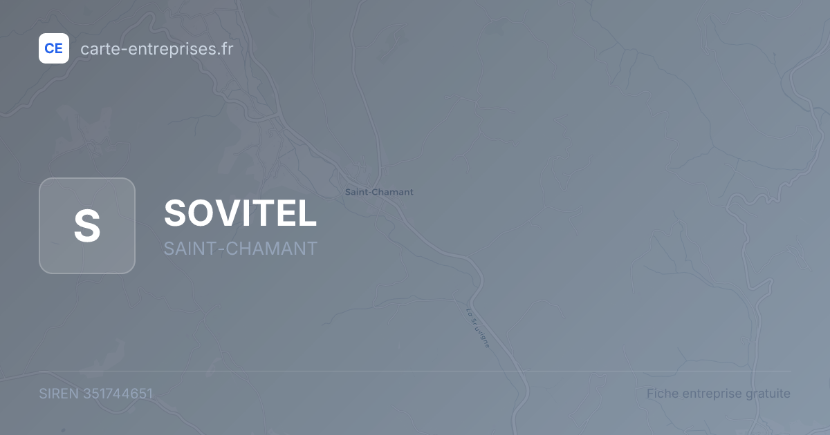 SOVITEL — 351744651 — fiche entreprise