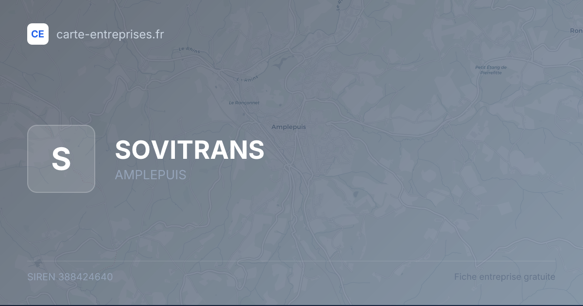 SOVITRANS — 388424640 — fiche entreprise
