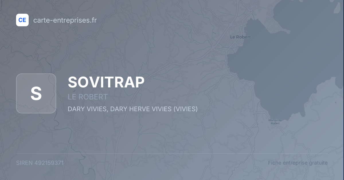 SOVITRAP — 492159371 — fiche entreprise