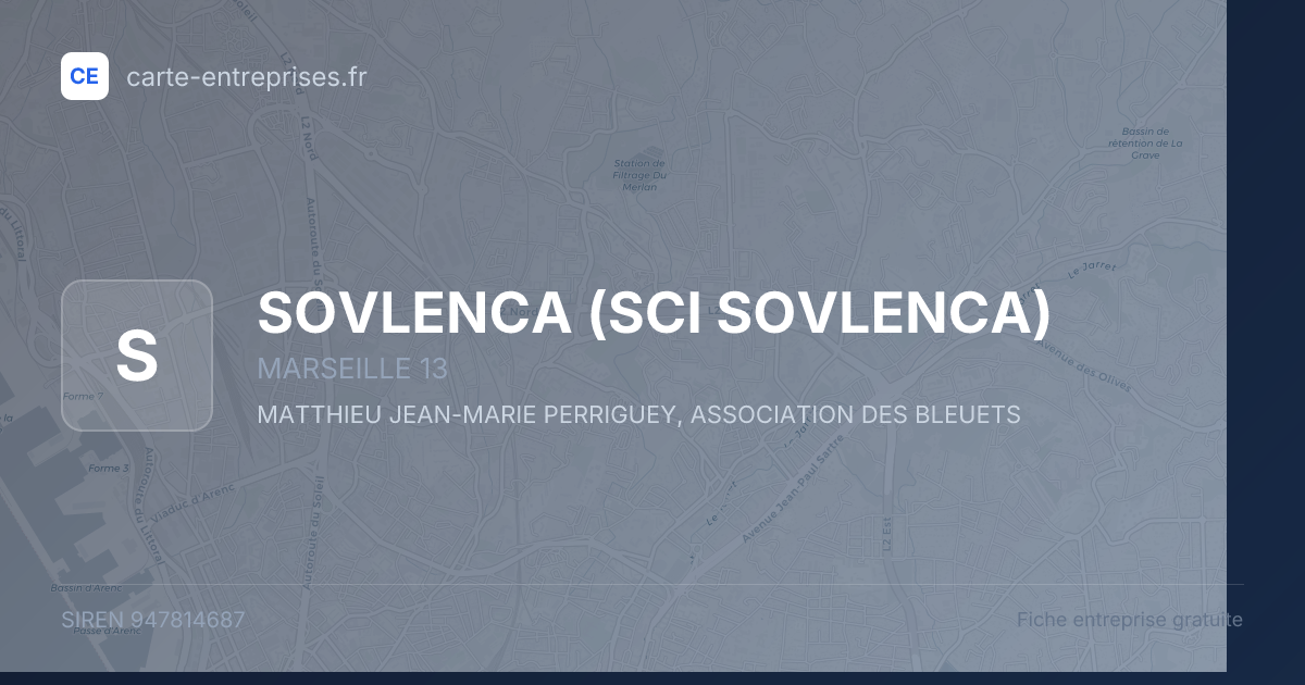 SOVLENCA (SCI SOVLENCA) — 947814687 — fiche entreprise
