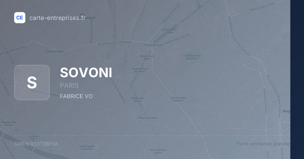 SOVONI — 933738858 — fiche entreprise