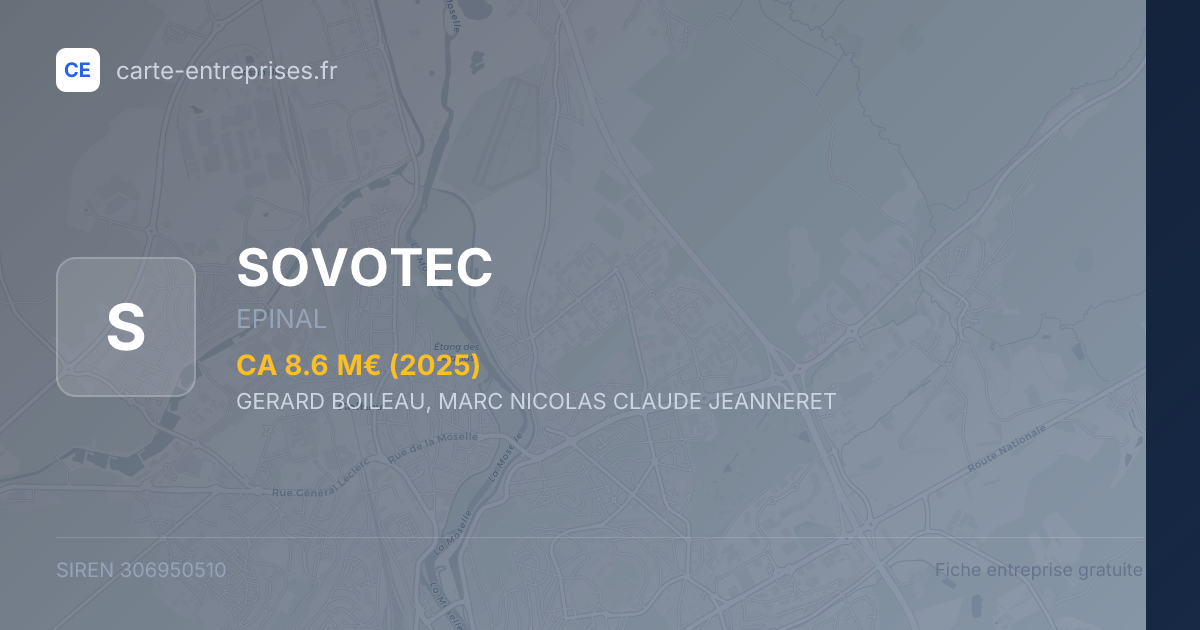 SOVOTEC — 306950510 — fiche entreprise