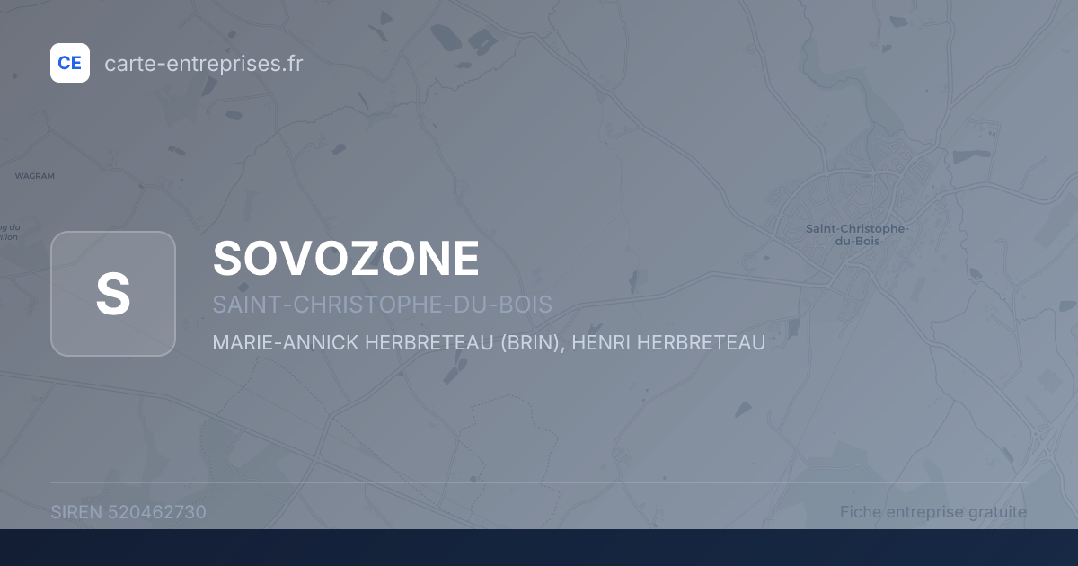 SOVOZONE — 520462730 — fiche entreprise